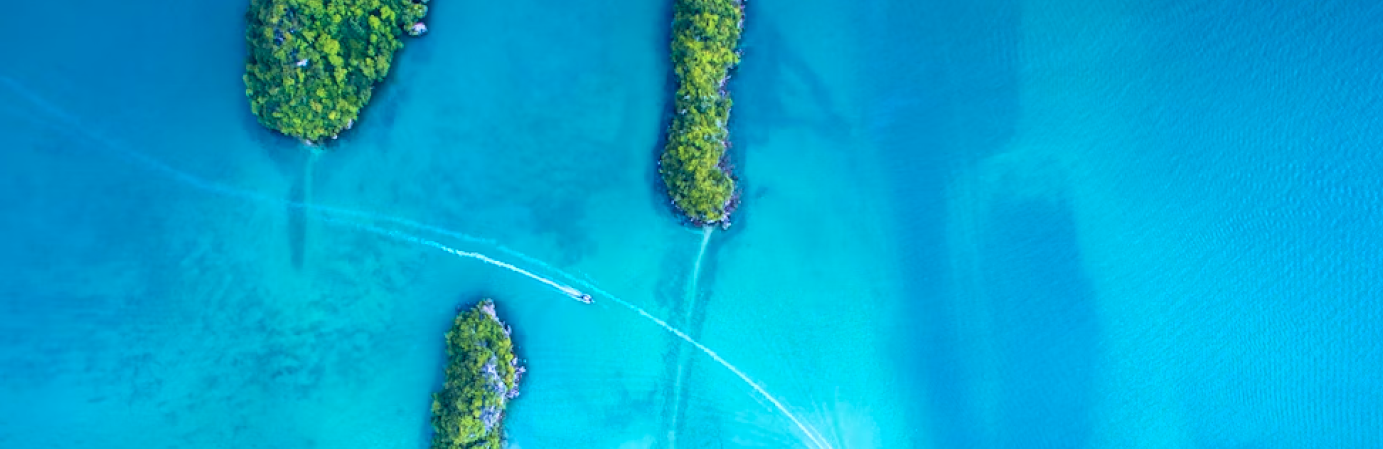 Aerial tropical ocean view