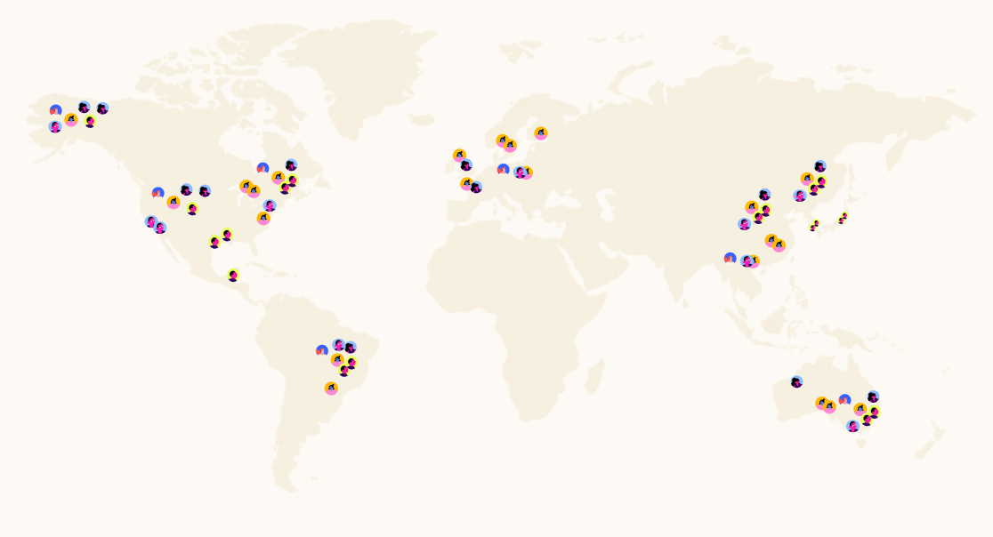 World map with Star Journey advisor locations